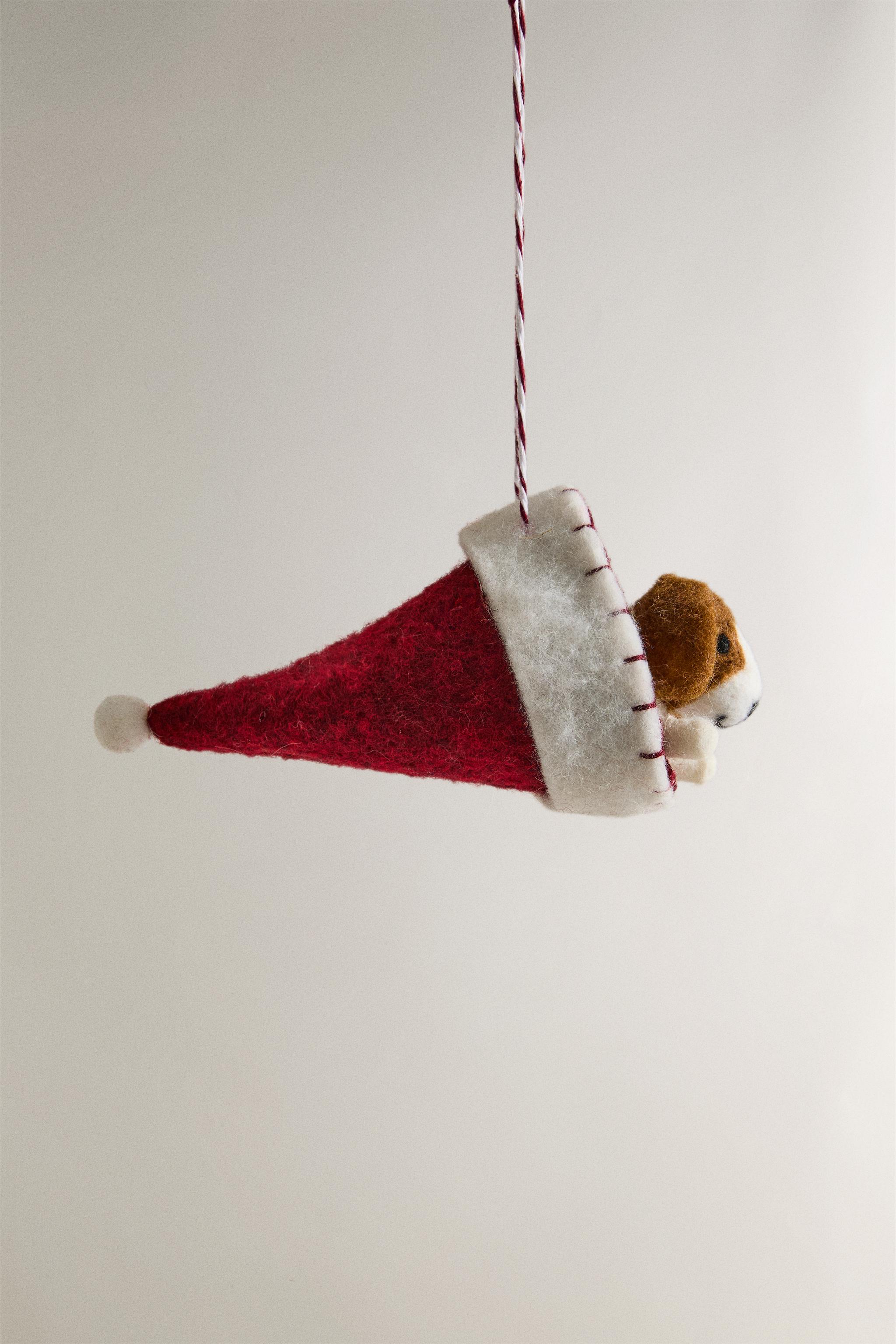 FELT DOG CHRISTMAS TREE ORNAMENT